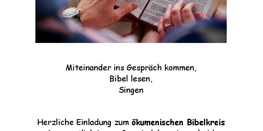 Plakat ökumenischer Bibelkreis