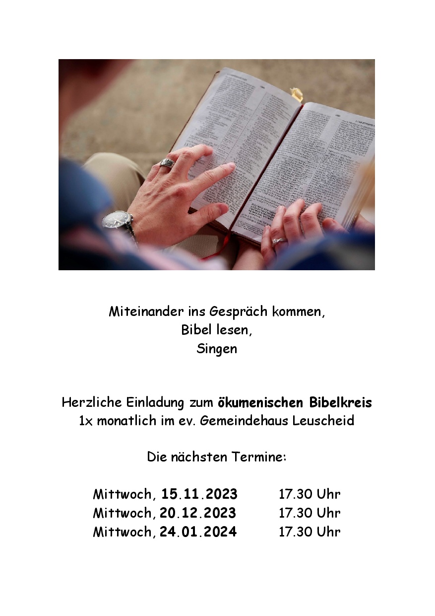 Plakat ökumenischer Bibelkreis