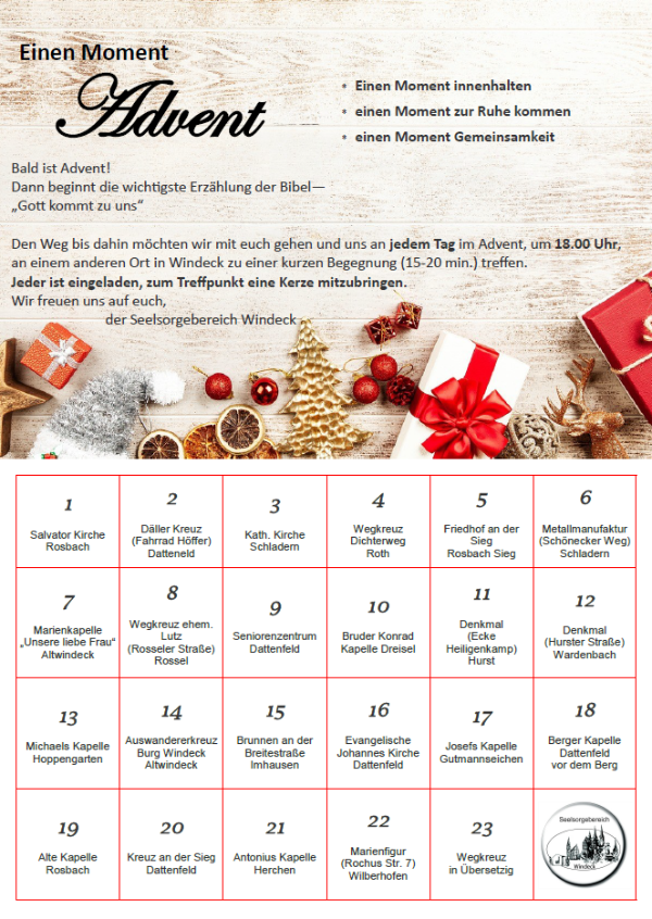 Einen Moment Advent