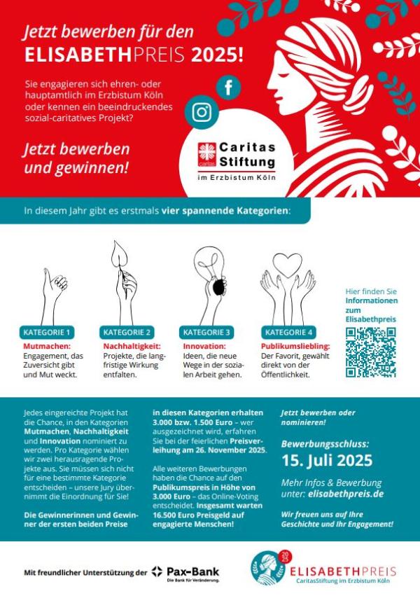 ElisabethPreis (c) Caritas Stiftung im Erzbistum Köln ElisabethPreis