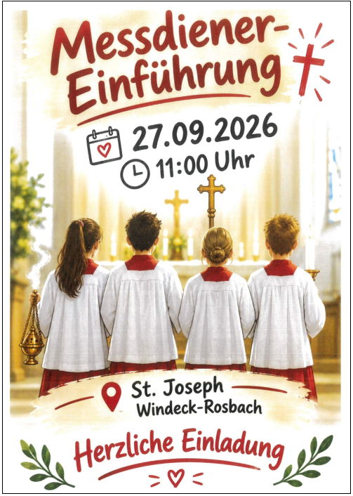 Einführung Messdiener St. Joseph (c) Antje Ersfeld Einführung Messdiener St. Joseph