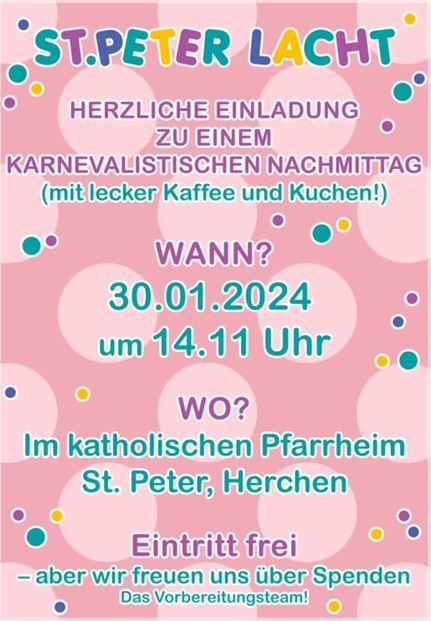 Karnevalistischer Nachmittag St. Peter