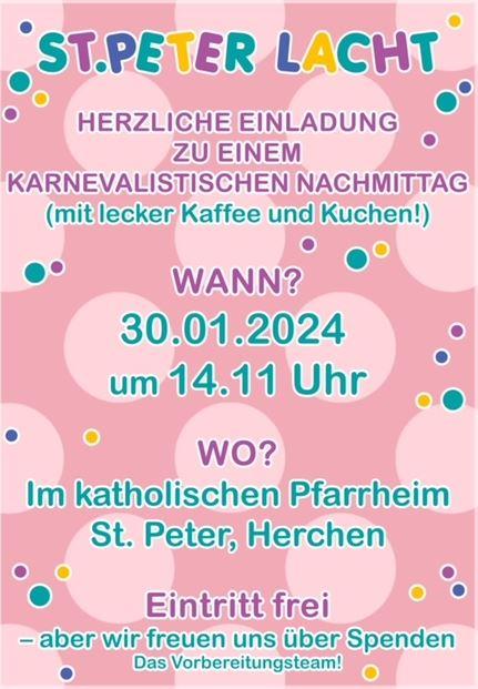 Karnevalistischer Nachmittag St. Peter